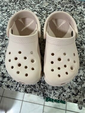 Beige Toddlers Crocs